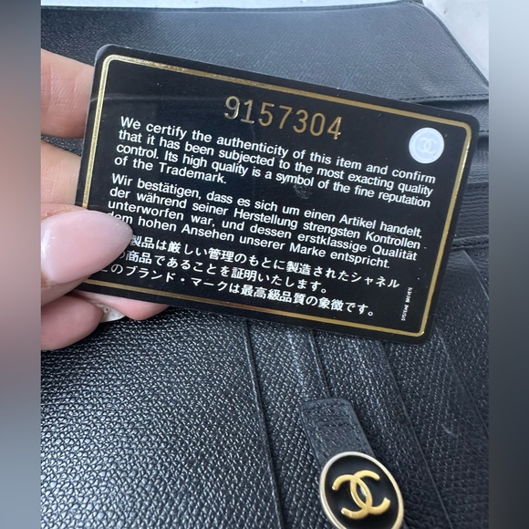 CHANEL Caviar Leather CoCo Button Snap/Flap Wallet - Picture 15 of 15